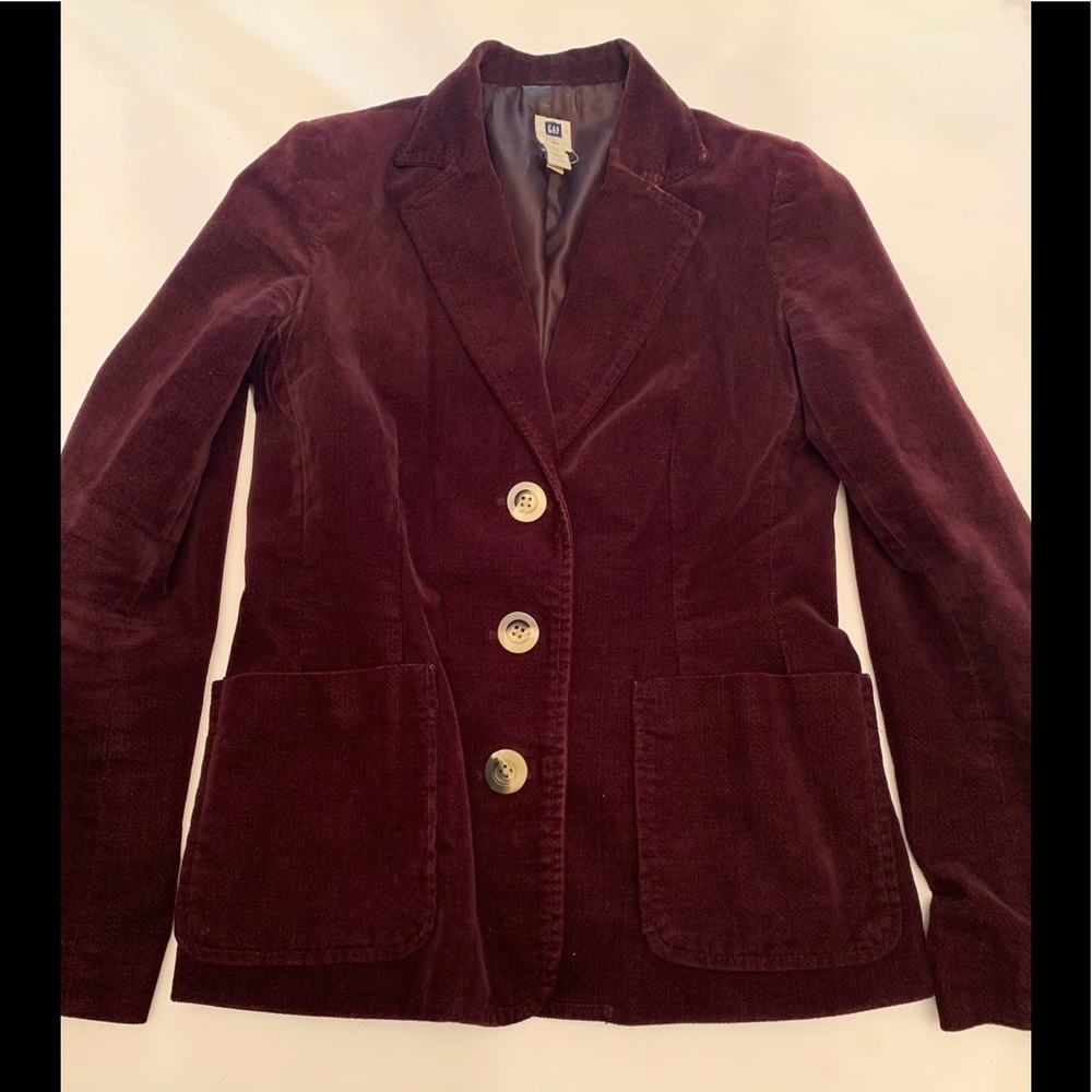 Gap 3 Button Plum Blazer